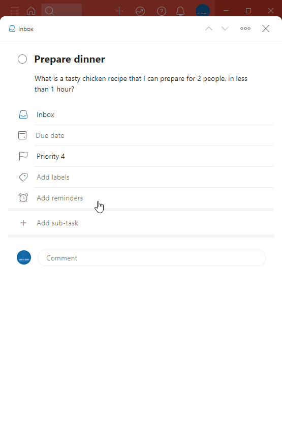 An example workflow leveraging AI